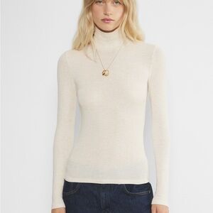 Aritzia Only Turtleneck Top Heather Light Oatmeal Size M